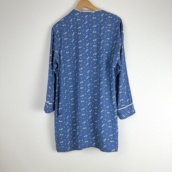 Vintage Banana Republic Floral Silky Kimono Robe Missing Belt Small - Picture 2 of 8